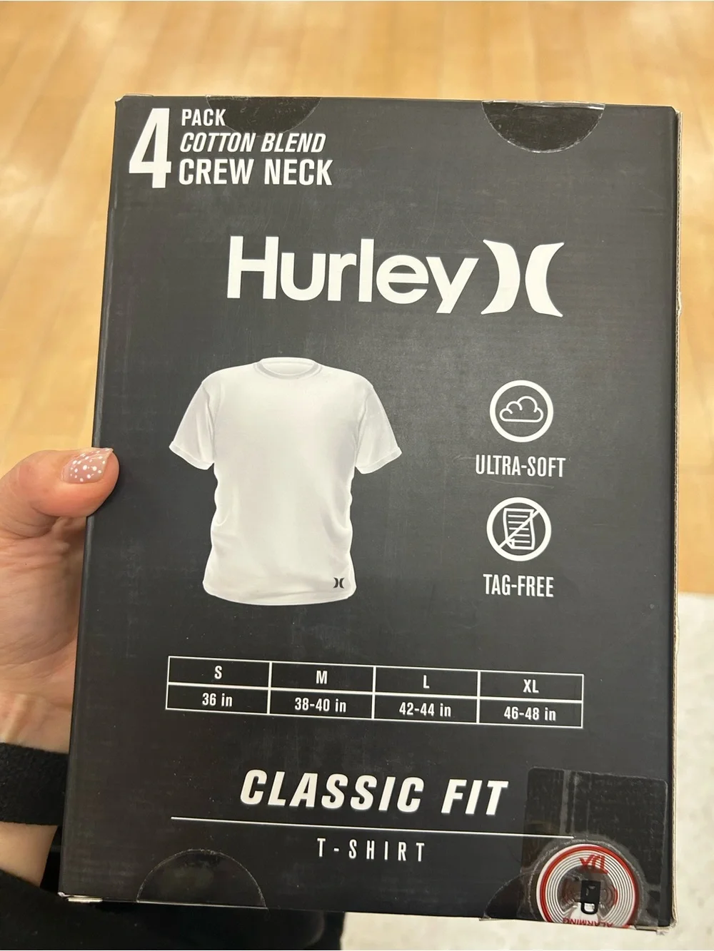 NWT Hurley men’s cotton blend crew neck tshirt 4 pack
